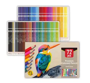72 Count Colored Pencils for Adult Coloring Books, Soft Core,Ideal for Drawing Blending Shading,Color Pencils Set Gift for Adults Kids Beginners