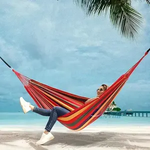 Portable Hammock with Storage Bag and Tree Rope, Hanging Tree Hammock for Indoor Outdoor Patio Backyard Camping, Canvas Handbag Included