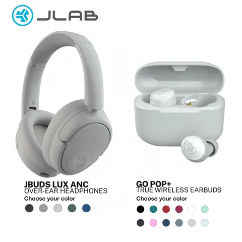 {Bundle + Save} JBuds Lux ANC + GO POP+ Gift Set Audio Headphone Earbuds Headset, 1 ANC Headphone & 1 GO Pop+ Earbuds