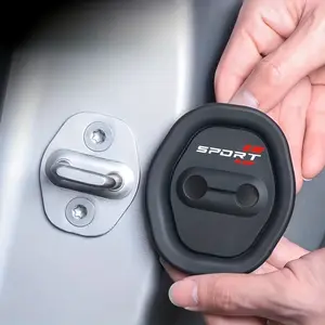 4pcs Car Door Lock Protection Silicone Pads Set, Anti-Rust and Impact Proof, Thickened Buffer Design, Durable and Quiet, Compatible with All Vehicles