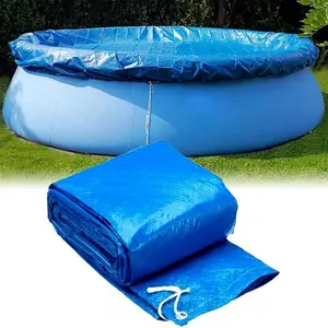 120-Inch Round Pool Cover, Solar Pool Cover for Inflatable Pools, Massage Bathtub Pool Cover, Ideal for Outdoor Use