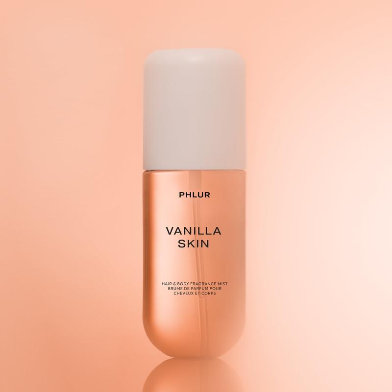 PHLUR Vanilla Skin Body Mist - Travel Size Hair & Body Fragrance Mist with Pink Pepper, Cashmere Wood & Sandalwood (3 fl oz)
