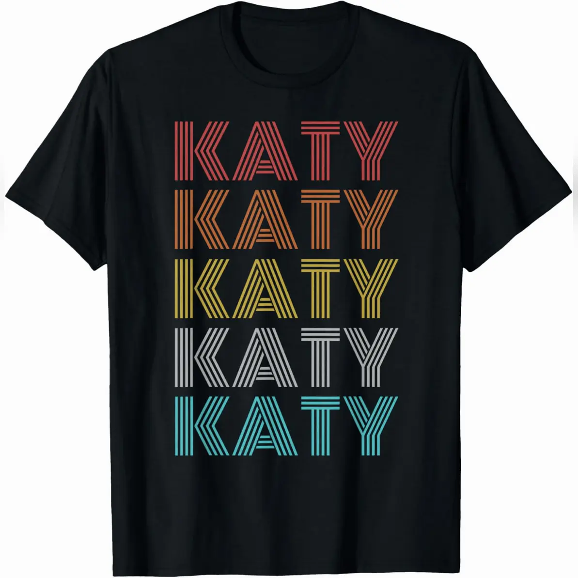 Unisex Retro Katy Graphic T-Shirt - 100% Cotton Short-Sleeve Relaxed-Fit Top for Casual Streetwear, Tops, Menswear, Round Neck