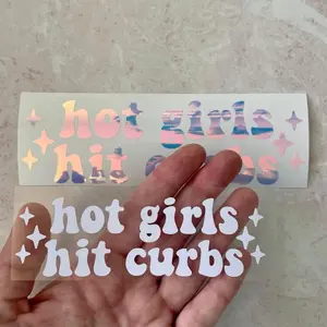 Hot Girls Hit Curbs Bumper Sticker