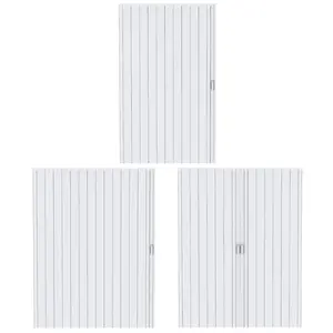 Explorinox PVC Accordion Folding Door - 48x80in/60x80in Interior Single/Bifold Closet Option with Latch, Handle and Mounting Hardware