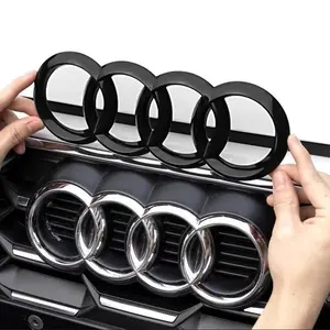 4 Rings ABS Car Front Hood Emblem Bonnet Logo Rear Trunk Badge For Audi A3 A4 A5 A6 A7 A1 A2 Q2 Q3 Q4 Q5 Q7 Q8 TT S3 S4 S5 S6 S7