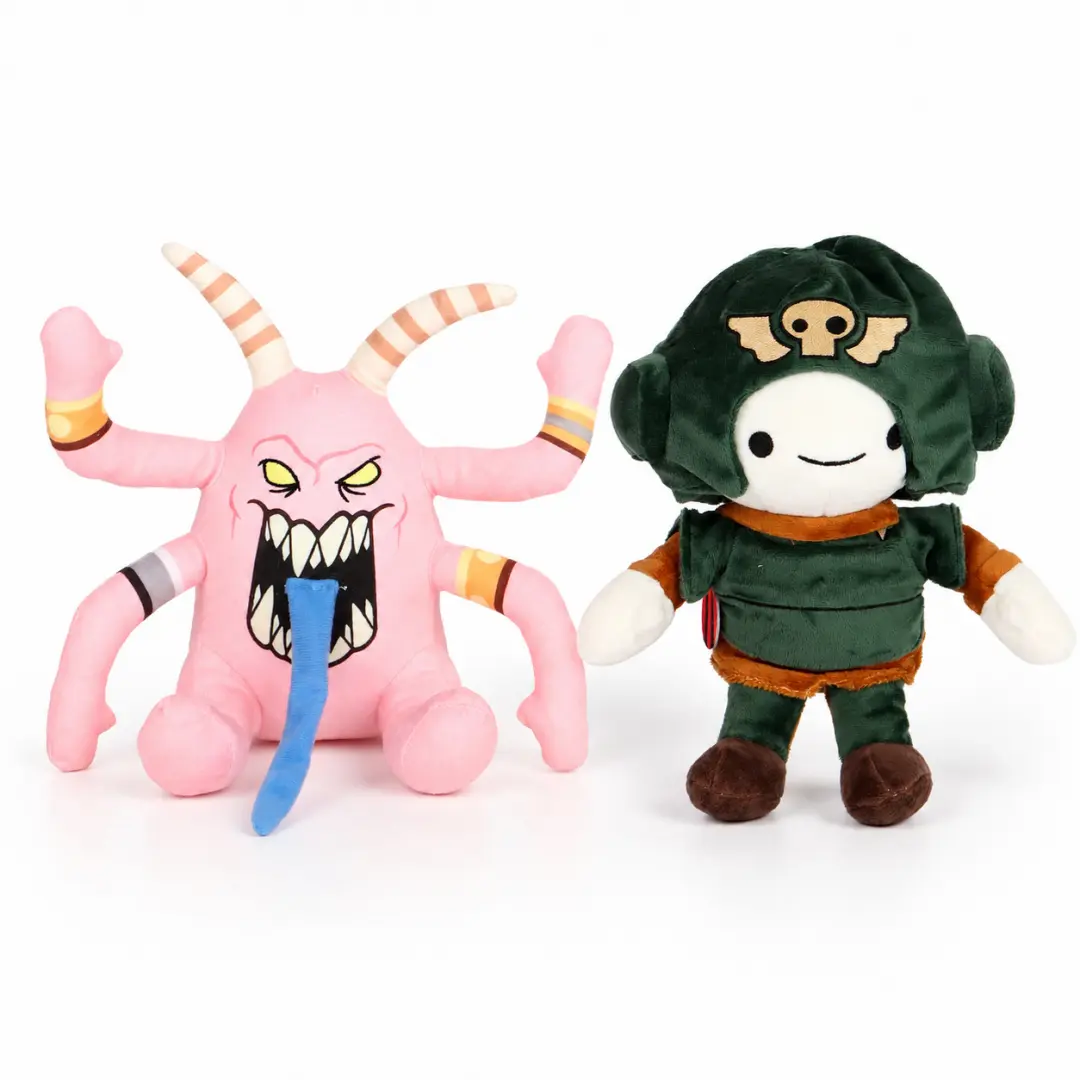 Cute Warhammer 40k Plush Toy, Pink Horror Demon & Funny Soldier Stuffed Doll, Soft Horror Figure Plushie, Collectible Gift for Game Fans, Kids Birthday Home Decor,plushie dreadfuls