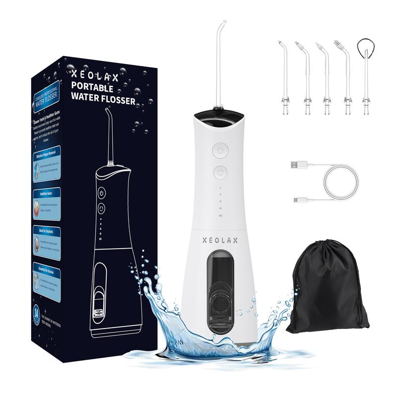 Water Flosser for Teeth, 5 Precision Water Jets, 4 Function Modes, Cordless, Portable and Rechargeable Oral Irrigator, IPX7 Waterproof, Ideal for Both Travel and Daily Oral Care.
