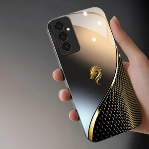 Golden Gradient Dragon Smartphone Casing Cover Shockproof Casing suitable for Samsung Galaxy A16 5G/A04 4G/A14 5G/A23/A24 4G/A05 4G/A05S 4G/A03 Core/A12/A26 5G/A14 4G/A15 4G/A25 5G/A13 5G/A04e/A06/A13/A12 Nacho Max Black glass protection case