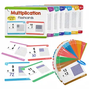 85-Piece Math Multiplication Practice Set, Reusable 0-12 Times Table Learning Cards, Ideal for Classroom and Home Study
