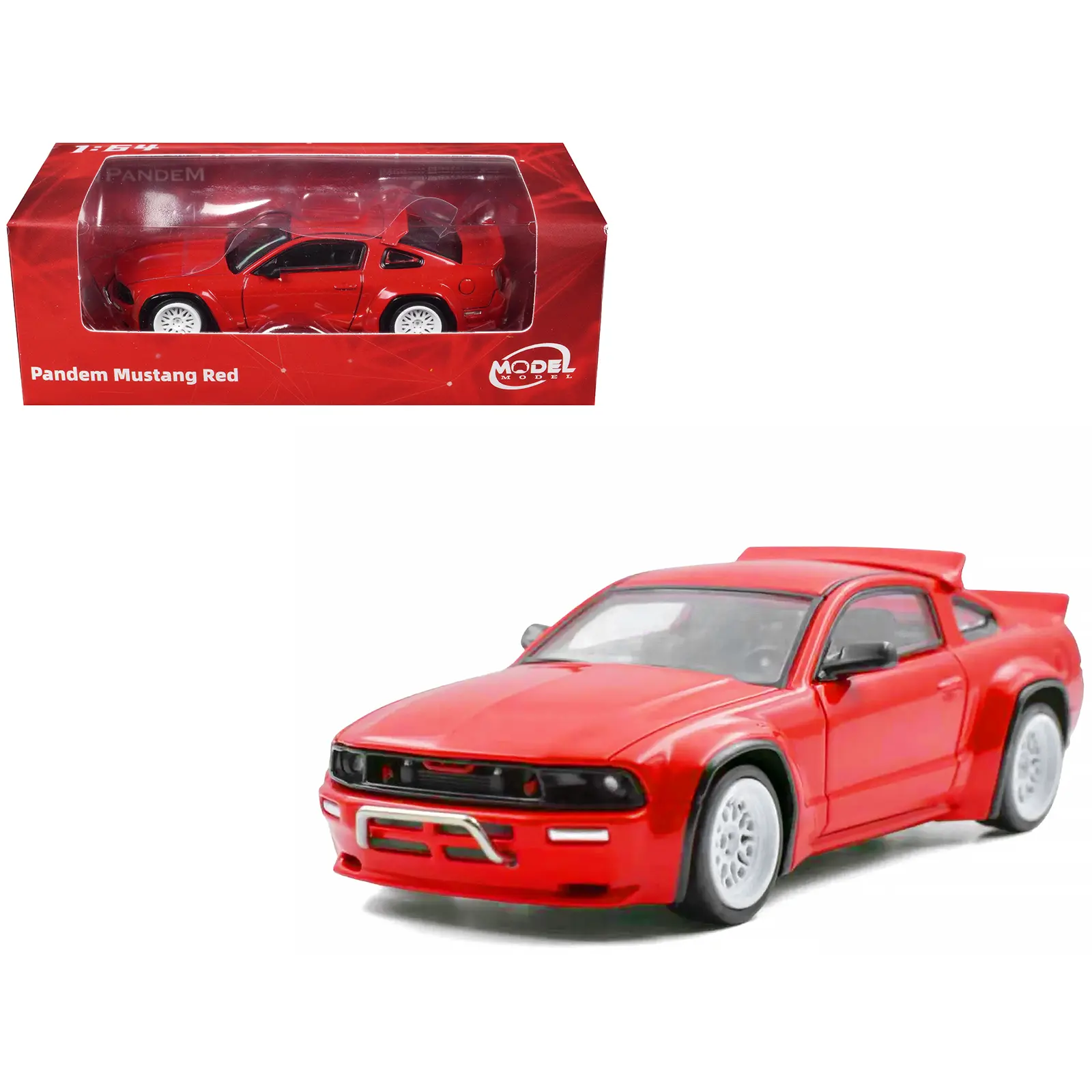 Pandem Mustang Red 1/64 Diecast Model Car by Model Model