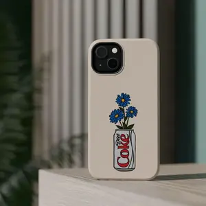 Diet coke Phone Case with Floral Design, Cute Phone Covers, Unique Gifts for Flower Lovers, Phone Accessory, Trendy Cases