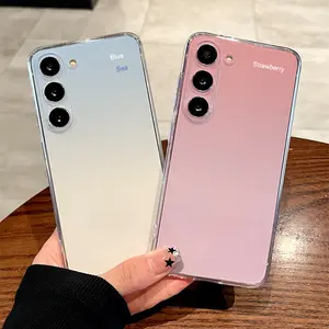 gradient Phone Case for use with Samsung galaxy S25 ultra 5G S24 plus S23 FE S22 S21 S30 Samsung galaxy A73A72A71A55A54A53A52A51A35A34A33A25A24A22A16A15A14A13A12for girlies Atmosphere Color Block Vibrant  breezy Shockproof phone case