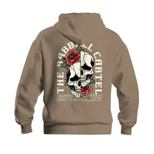 Split Skull Hoodie - Safari