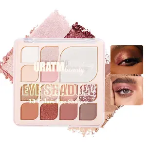 13 colors of eyeshadow pallet for ladies glowing shimmering long lasting