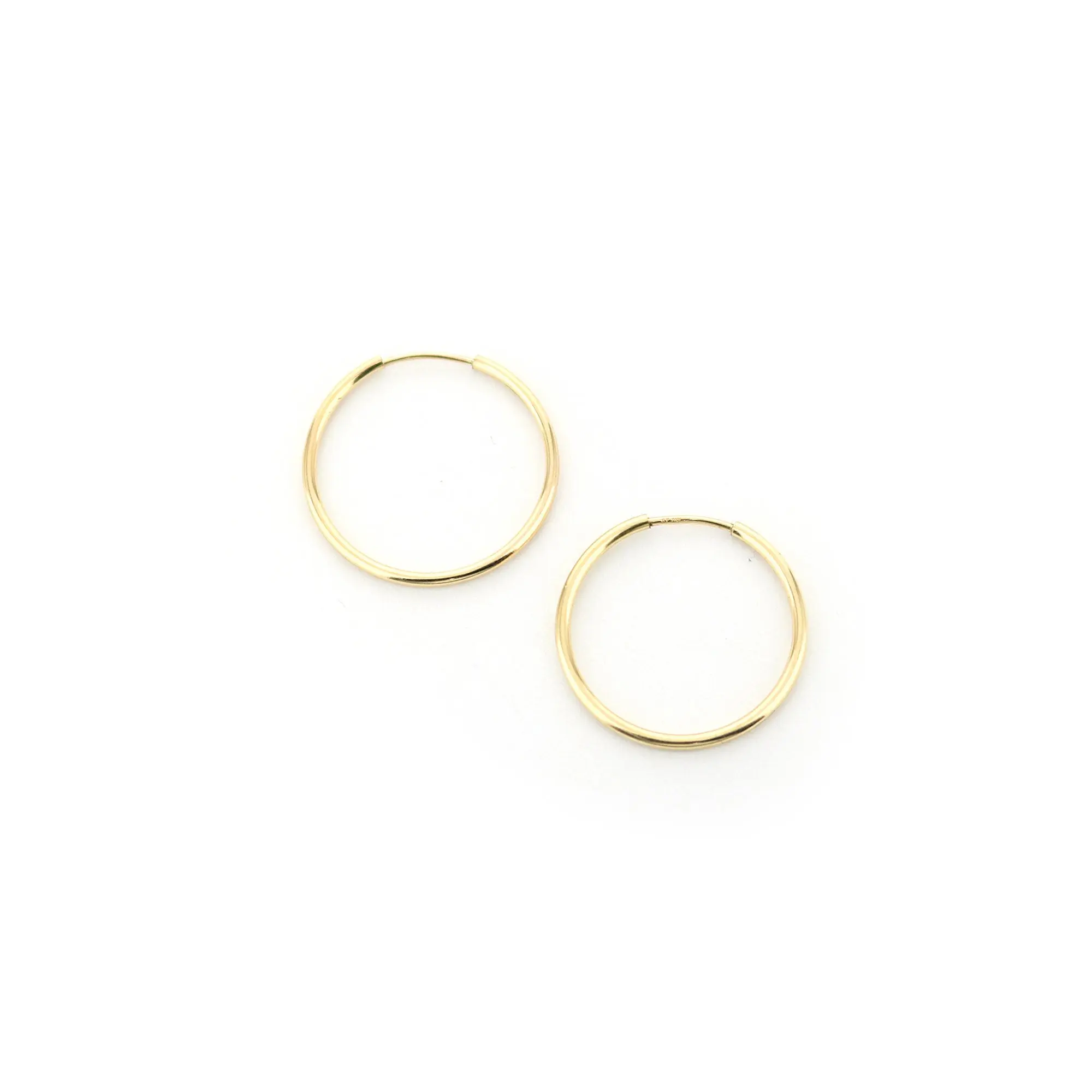 14k Yellow Gold Filled Hoop Earrings 20 Mm