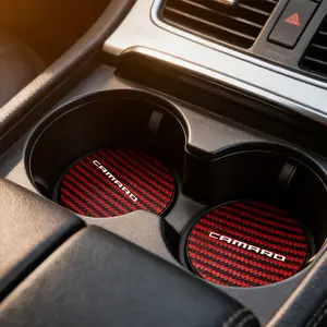 Car Coaster Set, Waterproof & Durable Design, Perfect Fit for Chevy Camaro, Enhance Vehicle Interior Functionality