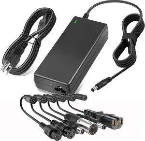 Universal 42V 2A Electric Scooter Charger with 7 Interchangeable Tips – Compatible with Gotrax, Razor, Jetson, Ninebot, Voyage & More 36V Lithium Battery Packs – Replacement AC Adapter for M365/Hoverboard/Self-Balancing Scooters