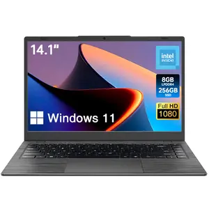 VANWIN 14.1" Laptop, 8GB RAM + 256GB SSD, Intel Celeron N4000 Processor, Windows 11 Lightweight 1.3kg, 4800mAh Battery, Backlit Keyboard WiFi 5, BT5.0,suitable for student study, business office and other scenarios