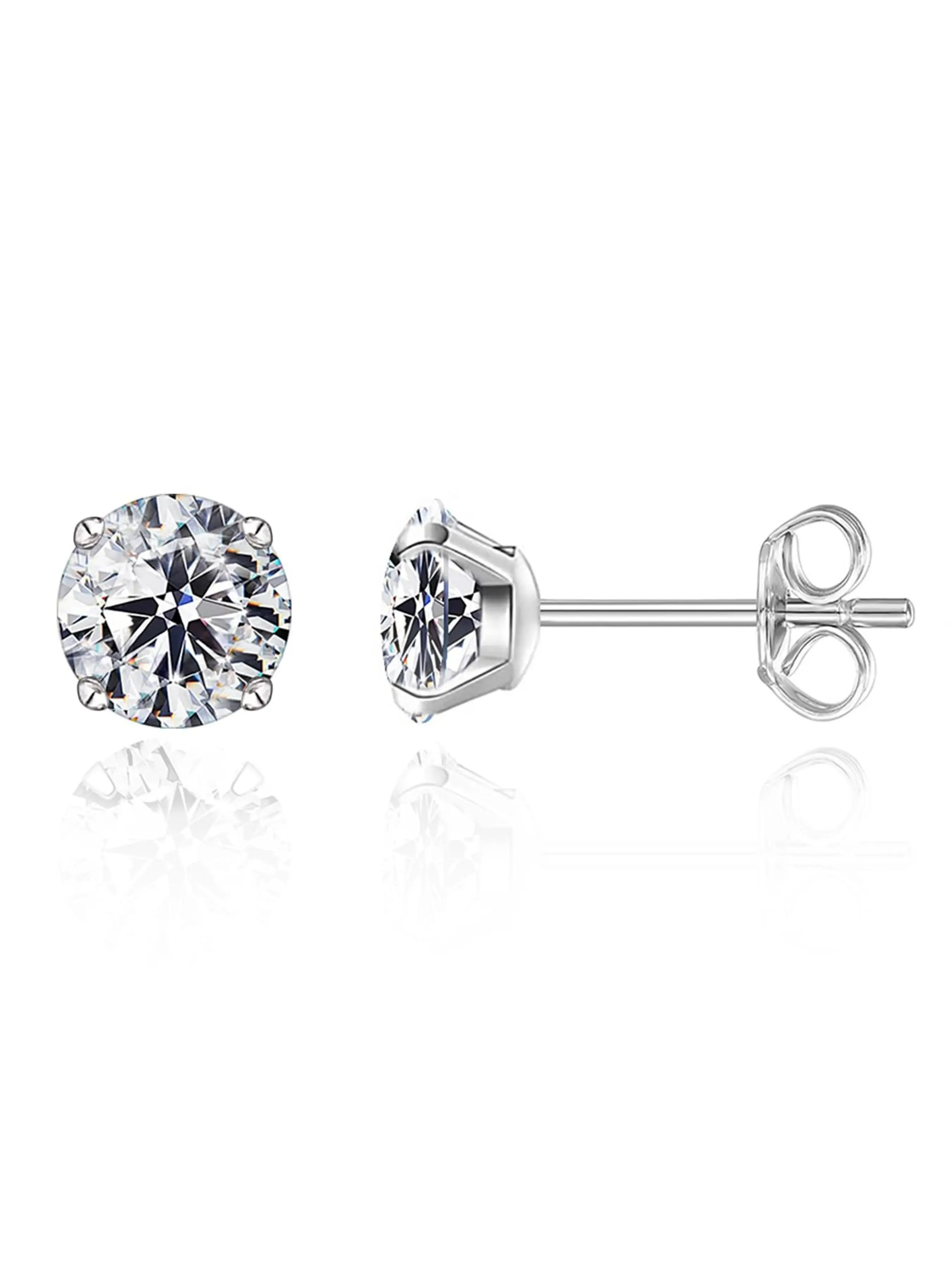 Hypoallergenic G23 Titanium Earrings, F136 Implant Grade Pure Titanium, Sensitive Ears Jewelry with Birthstone Crystals Cz Simulated Diamonds