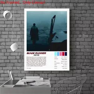 1 piece/set frameless canvas painting print poster, Classic Movie scenes Poster art，Blade Runner 2049 Movie Poster， a perfect gift for Movie loves, ideal gift for bedroom, living room, dorm hallway, kitchen, mural, wall decoration, room decor
