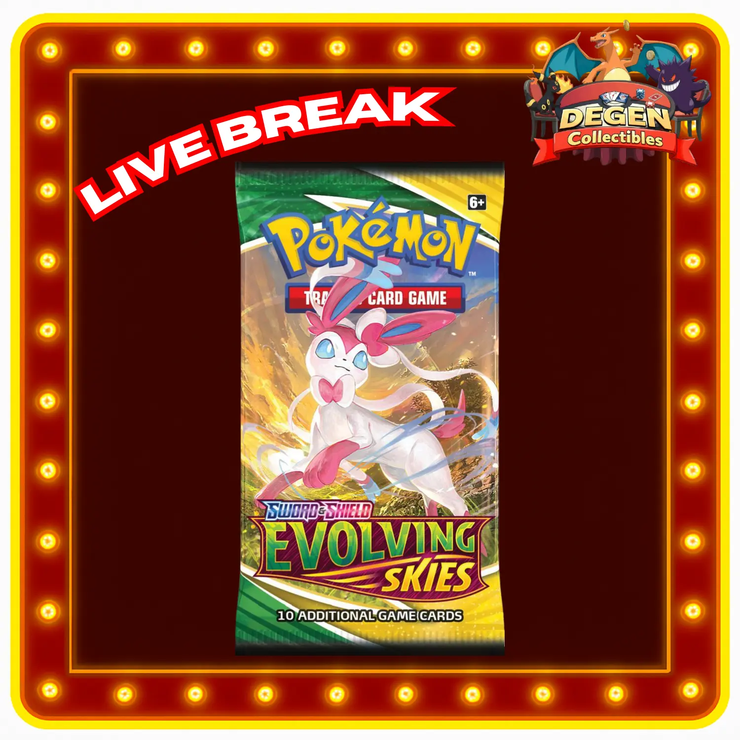 Pokemon TCG [ENG] Evolving Skies - 1 Booster Pack LIVE RIP ONLY