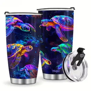 Meaningful Turtle Gift Tumbler 20oz - Stainless Steel Insulated Cup, Hand Wash Only, Thoughtful Present for Christmas, Father’s Day, Grandparents & Nature Lovers