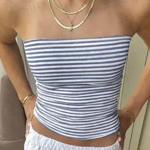 Striped Tube Top for Women - Perfect Casual Wear for Summer - Brand XYZ