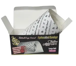 TattooWrap brand, Bandage Hydrocolloid, Waterproof, Adhesive Backing, Absorbent Material, Water Proof
