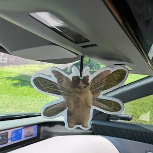 Fairy Cat Hilton Car Air Freshener, Rearview Mirror Hanging & Vent Clip, Natural Material, Long-Lasting 90 Days, Alcohol-Free, Unisex Gift