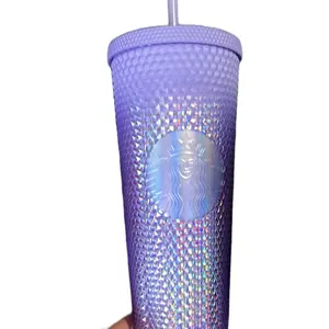 Starbucks Tumbler 24 Oz BRAND NEW  Reusable Diamond/Studded/Swirl/Gemstone Bottle Drinkware Comes with Lid/straw, portable and great for any adventure