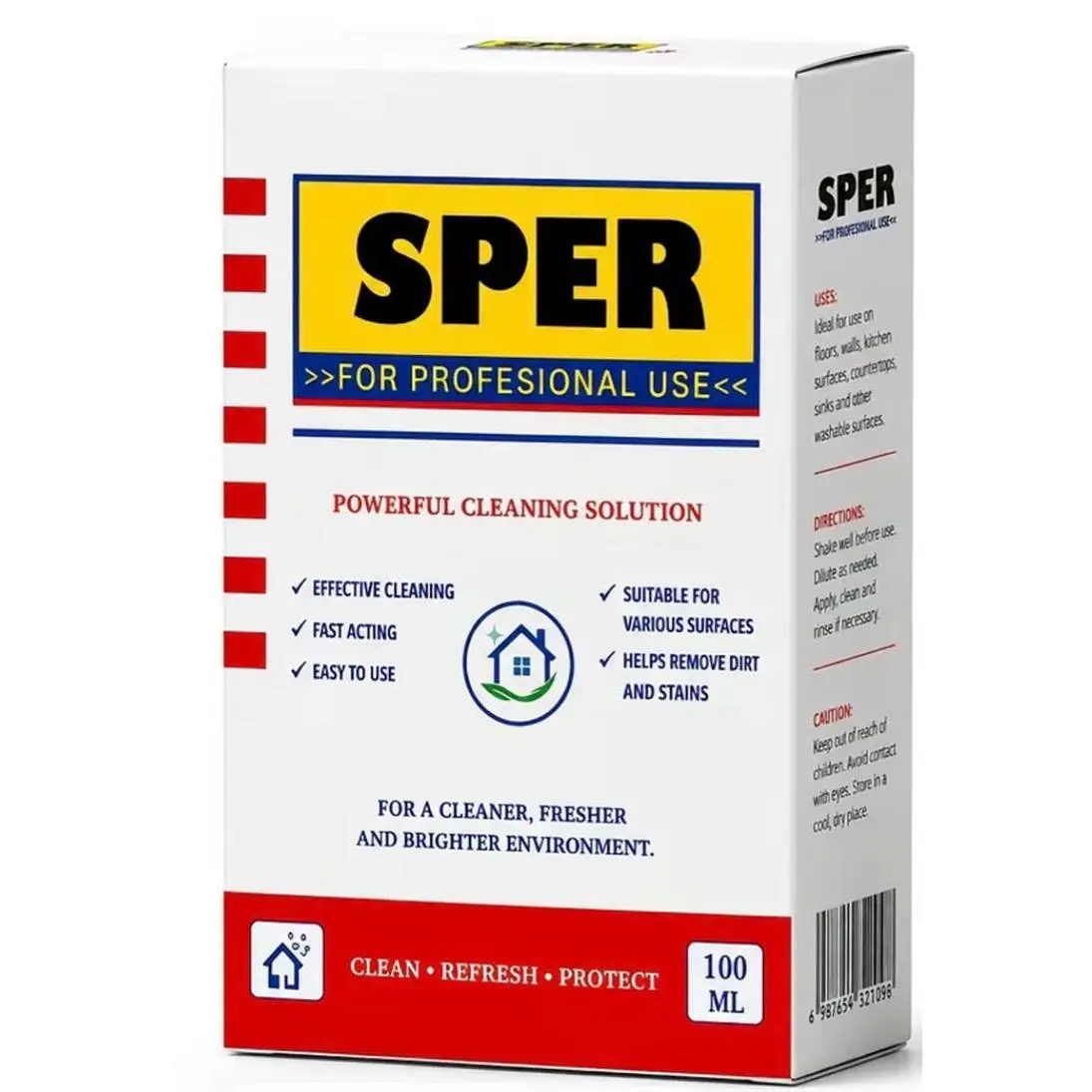 Sper Professional Cleaning Solution 100 ML - Effective Fast Acting Easy to Use for Various Surfaces Helps Remove Dirt and Stains