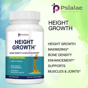 Pslalae - Height Growth Supplement - Helps with Muscle and Joint Health - Rich in Vitamin D, Calcium, and Zinc - 120 Capsules