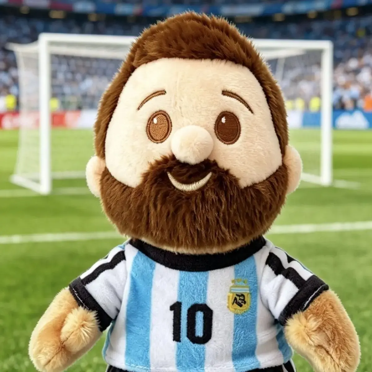 Cute Peripheral Toy Birthday Holiday Gift 18cm Football Star Messi Plush Cotton Doll