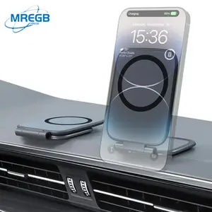 MREGB Car Phone Mount 2026 New Model Automotive Foldable Magnetic Navigation Tesla Vehicle Universal Anti-Shake Support Stand