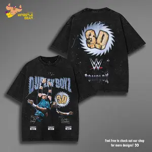 WWE DUDLEY BOYS Washed T-Shirt Wrestling Shirt WWE Fans WWE Tee Menswear Cotton Crewneck Premium American Made Acid Washed 100% Cotton