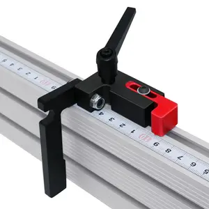 Miter Track Stopper, Multipurpose Sliding Limiter Locator, Slide Rail Aluminum Alloy Block Chute Limiter for Router and Saw Table DIY Tool