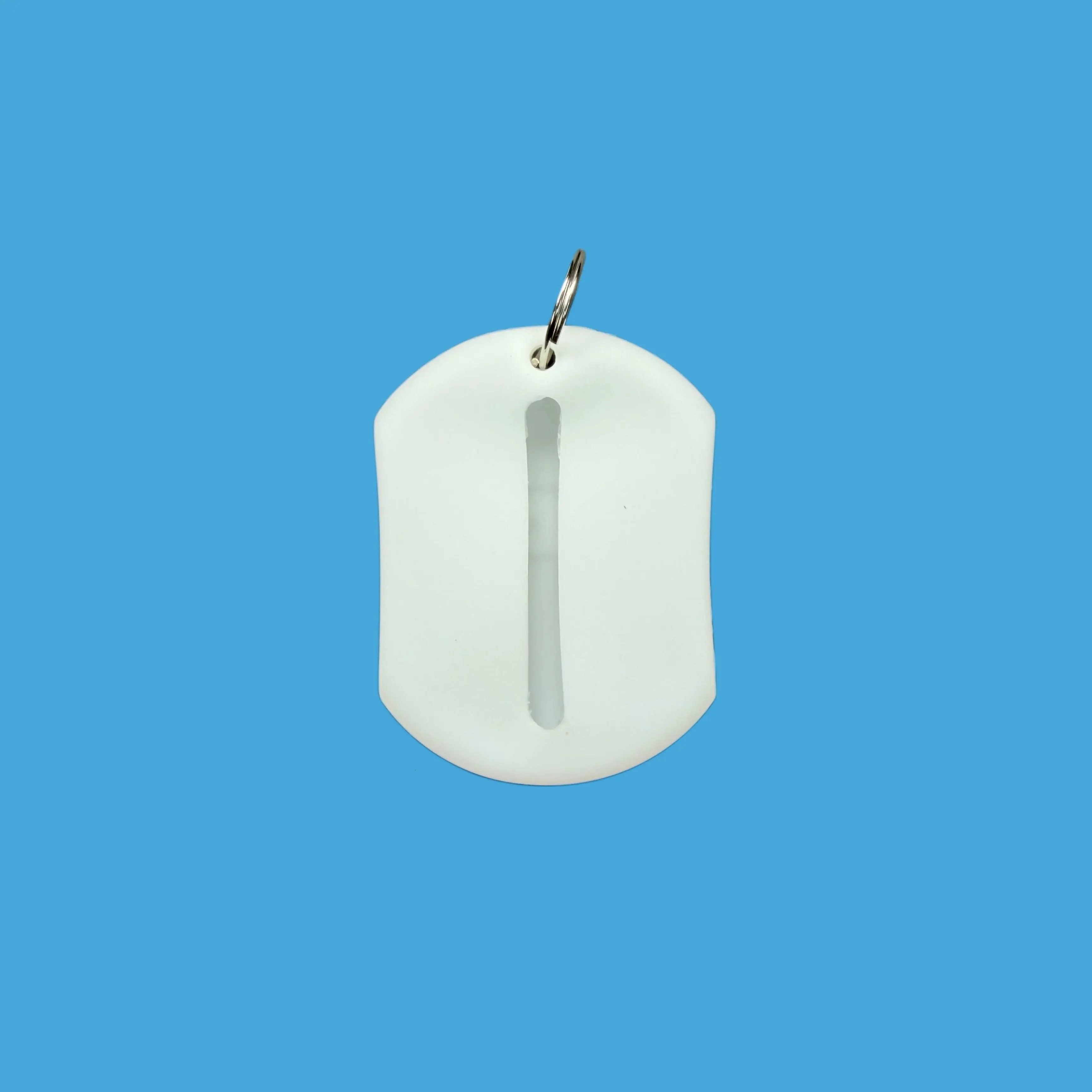 White Ear Hook Accessory Organiser - Minimalist Design with Silver Ring, $9