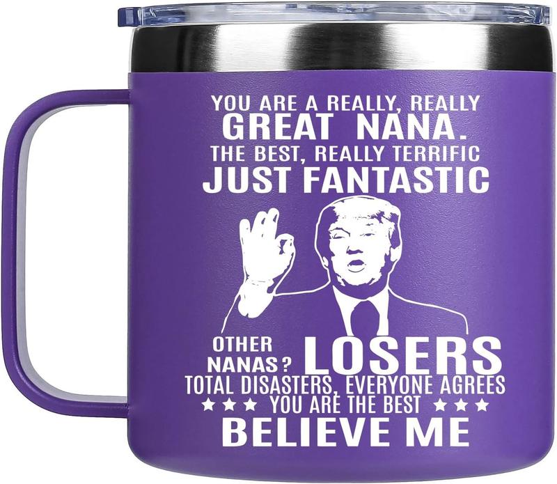 Nana Gifts -14Oz Cup - Gifts for Nana from Granddaughter - Best Nana Birthday Gift – Birthday Gifts for Nana from Grandson - Mothers Day Gifts for Nana From Grandkids, standart, Purple
