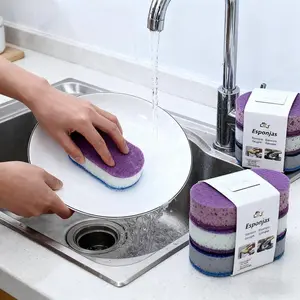 Cleaning cloths, high-quality cleaning sponges, 3-pack, ultra-soft and absorbent cloths, suitable for washing dishes, drying the kitchen, and household cleaning. Used for washing dishes and cookware.