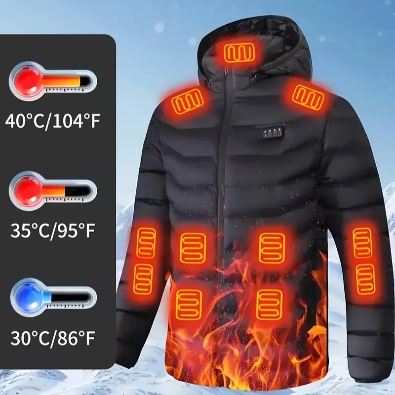 No Power Source Included, Smart Heating 24-Zone Jacket for Men And Women, Outdoor Sports Fishing Thermal Heating Jacket with Adjustable Temperature (Requires Self-Powered USB Heating Jacket) Coats
