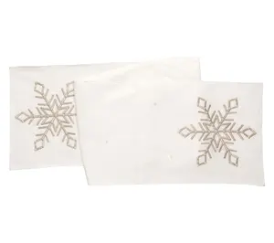 Champagne Snowflake Runner by Valerie Champagne Snowflake Runner by Valerie