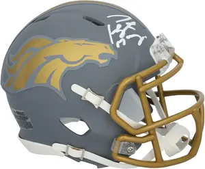 Peyton Manning Denver Broncos Autographed Riddell Slate Speed Mini Helmet - Fanatics Authentic Certified