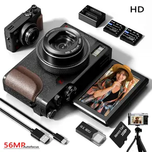 Digital Camera, Cameras for Photography,56MP&4K Video Camera, 18X Zoom Vlogging Camera for YouTube, Portable Compact accessory Small Camera with 2 Batteries, Digital Point and Shoot Camera,Compact Camera for Travel,camera rig,sport camera,cameras for home