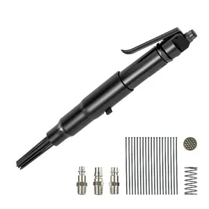 VEVOR Air Hammer, 4500BPM Pneumatic Hammer with Rust Removal Air Needle Scaler 4PCS Chisels Round Shank, Lightweight Compact Air Chisel Pneumatic Shovel Tool for Cutting Scraping DemolishingVEVOR Super Brand Day