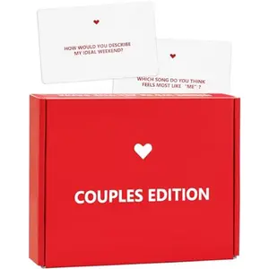 Couples Edition Card Game - 162 Conversation Starter Cards for Couples 2 Player Game for Memorable Date Night, Game Nights, Anniversaries, Valentine’s Day, Gift Ideas for Adults Deeper Connection