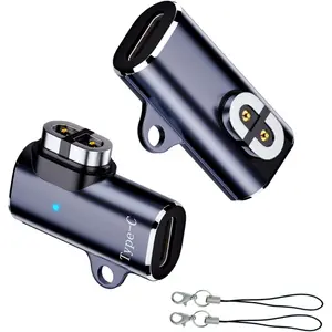 USB C for Shokz Charging Cable Adapter (2 Pack) Type c Charger Cable to Shokz Magnetic Converter Compatible with Shokz Aeropex, OpenRun, OpenRun Pro/Mini, OpenComm 2/UC Charge Plugs, Grey