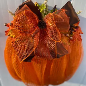 Fall Pumpkin Wreath Decoration
