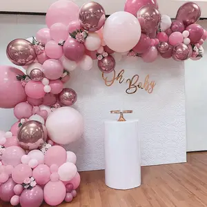 Megenta Pink Balloon Garland Arch Kit,97pc Pink Latex Balloon Decoration, Birthday Wedding Party Rose Gold Balloon Decor,Girls Birthday Party Supplies birthday party