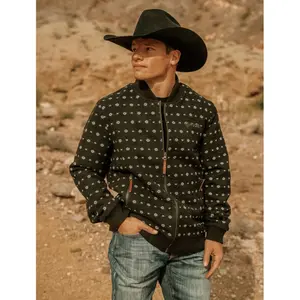 Hooey Bomber Jacket Black/Aztec